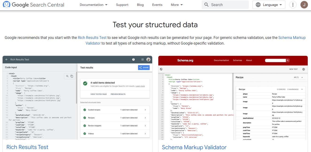 Structured Data tools