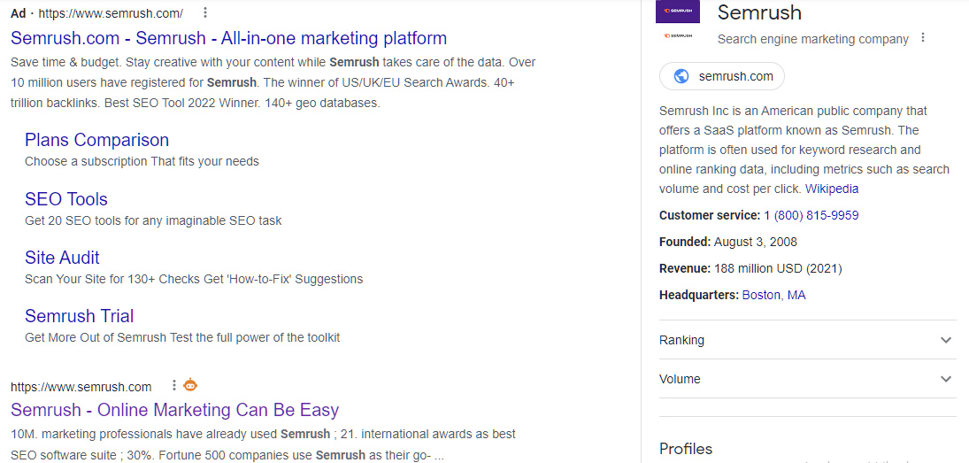 Google Search Results Screenshot